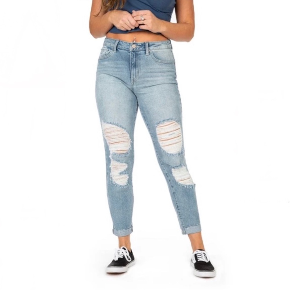 REWASH Super High Rise Mom Jean